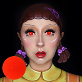 Lentes de contacto de color rojo para Halloween